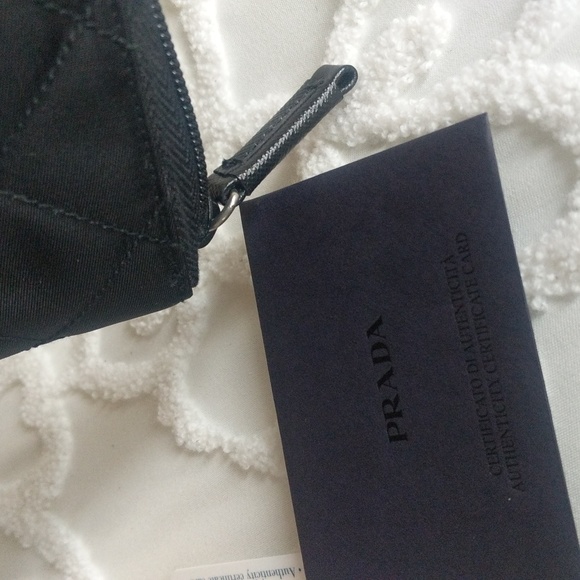 PRADA Nylon 🖤Black Quilted Zip Around Wallet 💯% Authentic NWOT - Picture 10 of 10